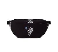 AMREWQYL Astronaut Space Basketball printed Crossbody Waist Pack Casual Chest Bag, Black, One Size