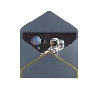 AMREWQYL Astronaut Space Basketball printed Greeting Card Thank You Card with Envelopes