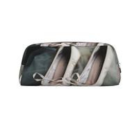 AMREWQYL Ballet Shoe printed Pencil Bag 3D leather zipper pen case
