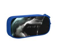 AMREWQYL Black shark head printed pencase Pencil Bag Stationery storage box