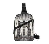 AMREWQYL Brooklyn Bridge Printed Chest Package Chest Messenger Bag