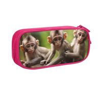 AMREWQYL Cute Little Monkeys printed pencase Pencil Bag Stationery storage box