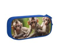 AMREWQYL Cute Little Monkeys printed pencase Pencil Bag Stationery storage box