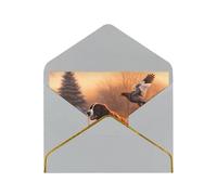 AMREWQYL Dog Catching Pheasant printed Greeting Card Thank You Card with Envelopes