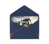 AMREWQYL Farm Tractor printed Greeting Card Thank You Card with Envelopes