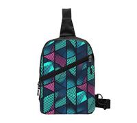 AMREWQYL Geometrical Pattern1 Printed Chest Package Chest Messenger Bag