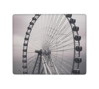 AMREWQYL Gray Ferris Wheel Printed Mousepad 7x9in Washable Computer Mousepad