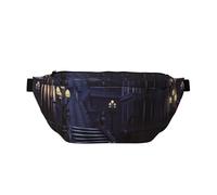 AMREWQYL Halloween Haunted printed Crossbody Waist Pack Casual Chest Bag, Black, One Size