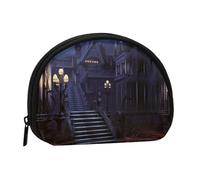 AMREWQYL Halloween Haunted printed Shell storage bag Mini Storage Bag