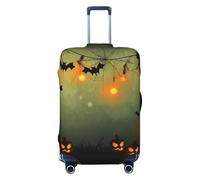 AMREWQYL Happy Halloween printed Suitcase Cover Washable Elastic luggage cover, Black, M