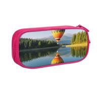 AMREWQYL Hot Balloon Above The Calm Lake printed pencase Pencil Bag Stationery storage box