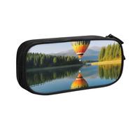 AMREWQYL Hot Balloon Above The Calm Lake printed pencase Pencil Bag Stationery storage box