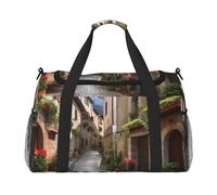 AMREWQYL Italian Town Street printed Hand Travel Bag Casual luggage bag