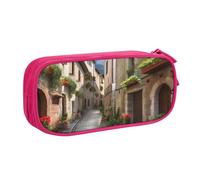 AMREWQYL Italian Town Street printed pencase Pencil Bag Stationery storage box