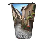 AMREWQYL Italian Town Street printed Pencil Telescopic storage pouch