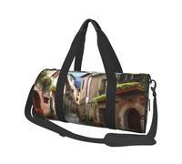 AMREWQYL Italian Town Street printed Travel Bag Casual luggage bag
