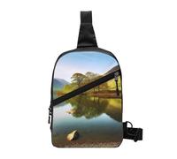 AMREWQYL Lake District National Park Printed Chest Package Chest Messenger Bag
