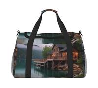 AMREWQYL Lake House Views printed Hand Travel Bag Casual luggage bag