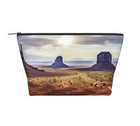 AMREWQYL Landscape of Monument Valley printed Daily Storage bag Makeup Bag Travel Toiletry Bag, Black, One Size