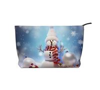 AMREWQYL Merry Christmas1 printed Corduroy Makeup Bag Travel Toiletry Bag Cosmetic Bag Clutch Bag, Black, One Size