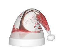 AMREWQYL Mother's Day Valentine's Day Romantic Heart Tree and Bike printed Christmas hat for Kids Christmas Decoration Hat