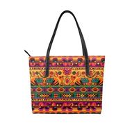 AMREWQYL Mountain printed Handbag Reusable Shoulder Bags Fashionable Shopping Bags Tote Handbags, Mexican Folk Art Boho, One Size
