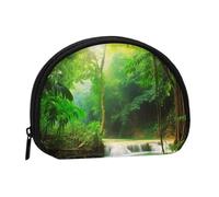 AMREWQYL Natural jungle scenery printed Shell storage bag Mini Storage Bag