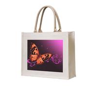 AMREWQYL Nice Butterfly printed Canvas Carrying Tote Bag Handbag Shopping Bag