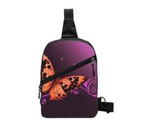 AMREWQYL Nice Butterfly Printed Chest Package Chest Messenger Bag