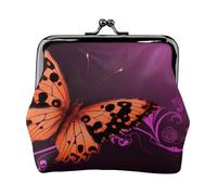 AMREWQYL Nice Butterfly printed Coin Purse Women's Leather Mini Coin bag Travel Wallet