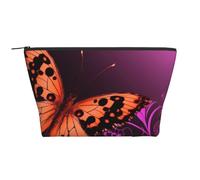 AMREWQYL Nice Butterfly printed Daily Storage bag Makeup Bag Travel Toiletry Bag, Black, One Size