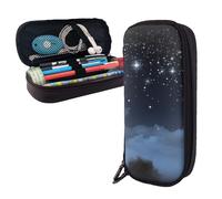AMREWQYL Nightsky Hanging Moon printed Leather Pencil Case storage pouch