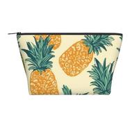 AMREWQYL Pineapple Pattern printed Daily Storage bag Makeup Bag Travel Toiletry Bag, Black, One Size