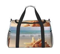 AMREWQYL Summer Starfish Seashell printed Hand Travel Bag Casual luggage bag