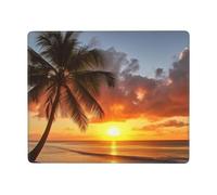AMREWQYL Sunset Hawaiian Palm Tree Printed Mousepad 7x9in Washable Computer Mousepad