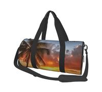 AMREWQYL Sunset Hawaiian Palm Tree printed Travel Bag Casual luggage bag