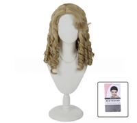 AMRISBTYS Multi-color Lolita Long Curly Clip on Synthetic Ponytails Cosplay Wig (black/blonde)(court roll + wig cap)