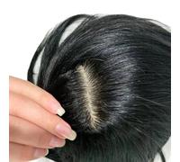 AMRISBTYS Slicked-back Hairstyle, Men's Wig, Real Hair, Completely Hand Knitting, Simulated Scalp, Thin Edge of Forehead, Hand Tied To the Edge(13x21)