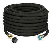 AMRITA Soaker Hose 5/8" 100FT 1 Pack Heavy Duty Garden Soaker Hoses with Aluminum Couplings, Garden Drip Irrigation Hose 70% Water Saving for Garden Lawn, Garden Raised Beds.(100FT)