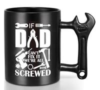 AMRIU Fathers Day Dad Gifts, If DAD Can't fix it, We're All Screwed Coffee Mug, Father's Day Mug from Kids, Fathers Day Gift for Dads from Daughter, Son, Funny Gift for Dads Who Have Everything