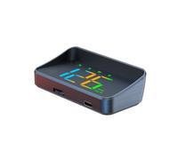 AMROOLOO Car Head-Up Display HUD Digital Speedometer GPS Speedometer Universal KMH and MPH with Compass Speeding Warning Multi-functional display USB interface Plug & Play for all vehicles (M2S)