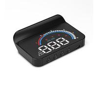 AMROOLOO Car HUD Head Up Display, OBD2 & GPS Dual Modes HUD, Speedometer, KM/H and MPH, Compatible with All Cars