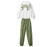 amropi Girl's Striped Tracksuit Long Sleeve Sweatshirt Top and Jogging Pants Outfits Set for 3-14 Years