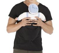 amropi Men's Baby Carrier Soothe V Neck Short Sleeve Kangaroo T Shirt (Black,L)