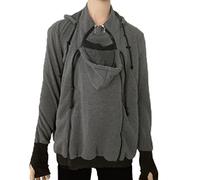 amropi Mens Kangaroo Sweatshirt Hoodie Jacket for Dad and Baby Carrier Pullover Sweater Grey,M