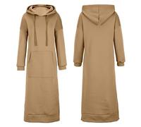 amropi Women's Maxi Long Sweatshirt Dress Top Hooded Pullover Long Sleeve Hoodie