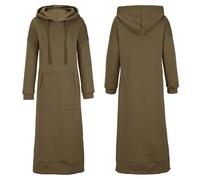 amropi Women's Maxi Long Sweatshirt Dress Top Hooded Pullover Long Sleeve Hoodie Army Green,M