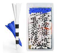 AMRTA Golf Tee Plastic Professional 3 1/4 inch 60 Pcs & 1/2 inch 40 Pcs, Golf Tee Multiple Colors Reduce Friction Side Spin Unbreakable Durable Stable (White)