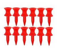 AMRTA Golf Tees Plastic Castle Tee 100 Pack 32mm 1 1/4 Inch Step Down Unbreakable Golf Tee Accessories Red Pink Yellow Pink Blue Mixed Color (Red 32mm - 100 Pack)