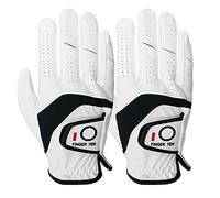 AMRTA Mens Golf Gloves for Right Left Handed Golfer Leather Value 2 Pack, Golf Gloves Men Left Right Hand Weathersorf Rain Grip All Weather Durable Size S M ML L XL (M/L, 2 Pack Worn on Right Hand)